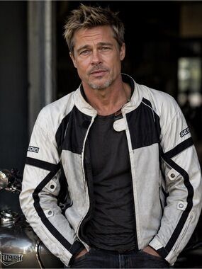 Men's White and Black Motorcycle Jacket - Sedici